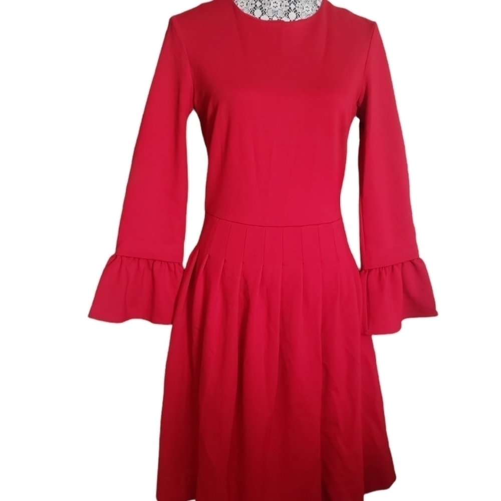 PINK Tartan Detachable Bell Sleeve Vogue Dress